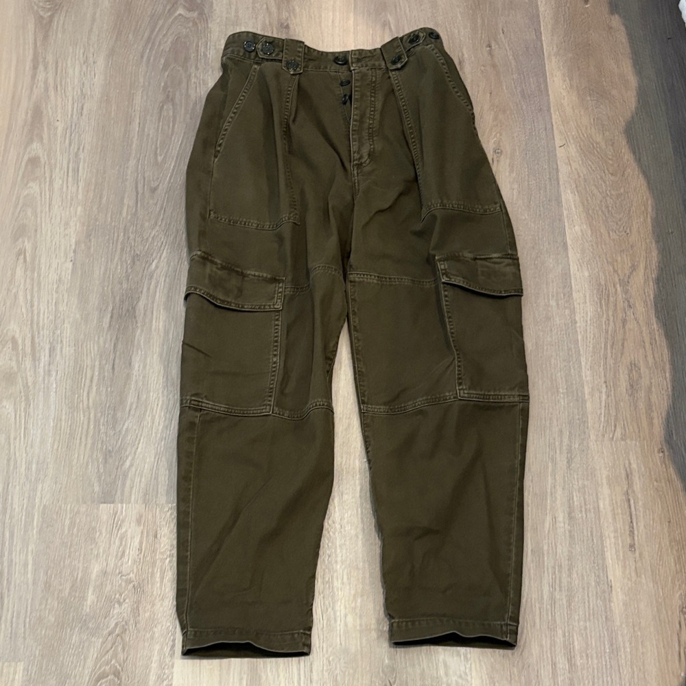 Agolde Olive Green High-Rise Cargo Utility Pants